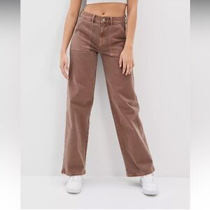 AE STRETCH SUPER HIGH-WAISTED BAGGY WIDE-LEG PANT